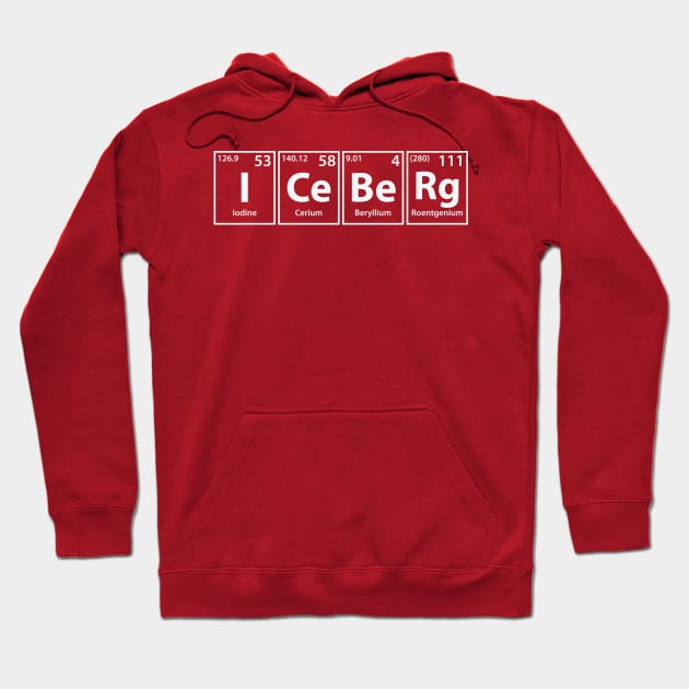 Iceberg (I-Ce-Be-Rg) Periodic Elements Spelling Hoodie by cerebrands